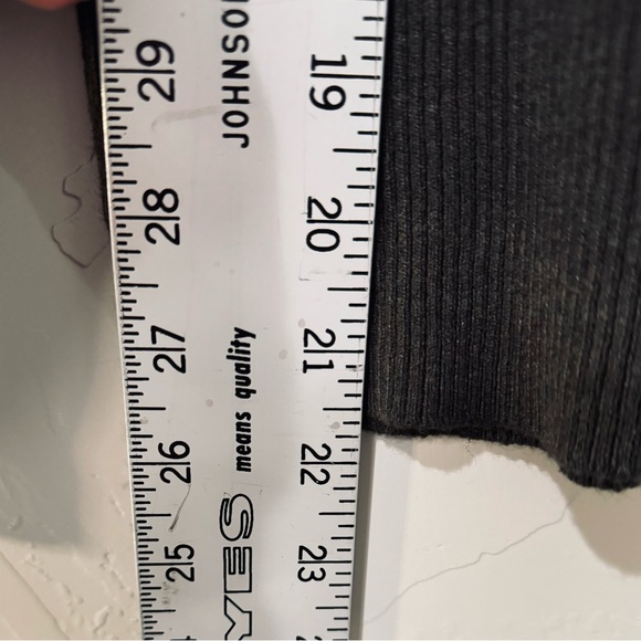 Ribbed Sweater Button-Trim Cotton-Blend Knit Long Sleeve Top Hunter green SZ XS - Picture 9 of 16